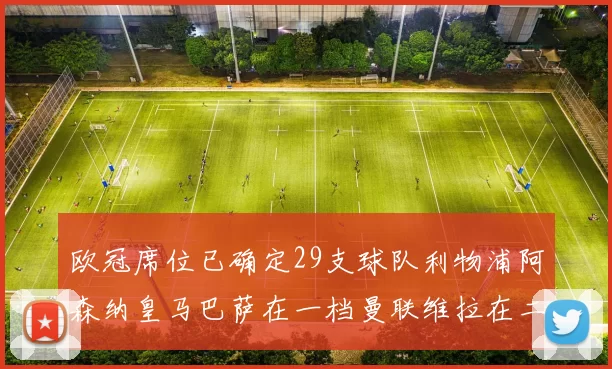 欧冠席位已确定29支球队利物浦阿森纳皇马巴萨在一档曼联维拉在二档