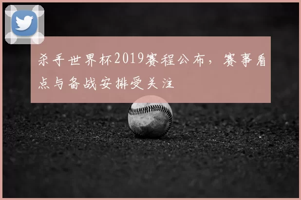 杀手世界杯2019赛程公布,赛事看点与备战安排受关注